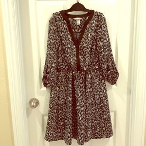 H&M Black/White Pattern Dress